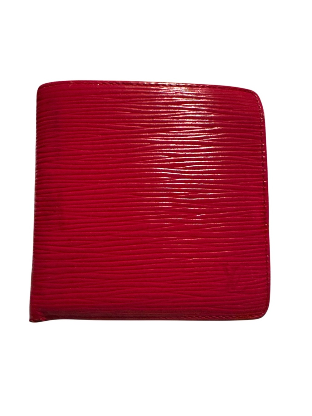 Louis Vuitton Vintage Epi Red Bifold Wallet Coin Purse Made in France